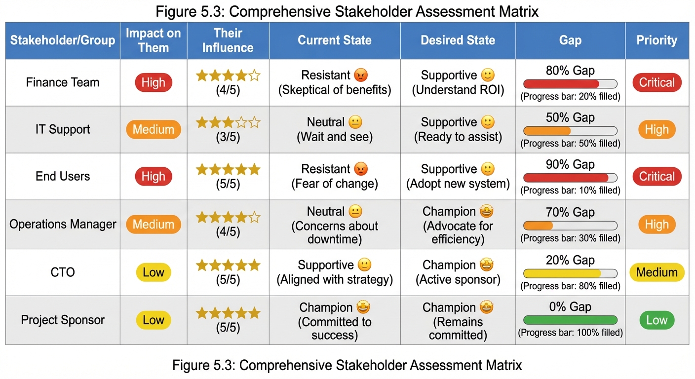 Figure 5.3: Comprehensive Stakeholder Assessment Matrix