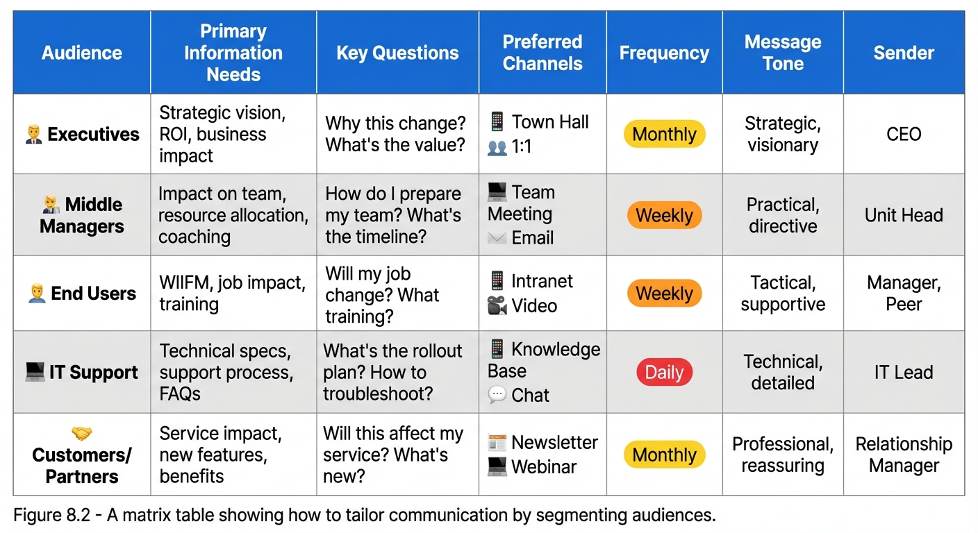Figure 8.2: Communication Audience Segmentation Matrix