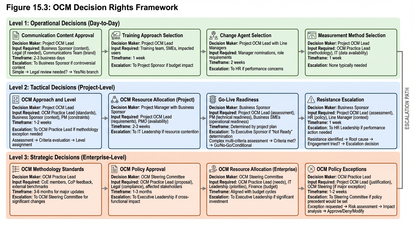 Figure 15.3: OCM Decision Rights Framework